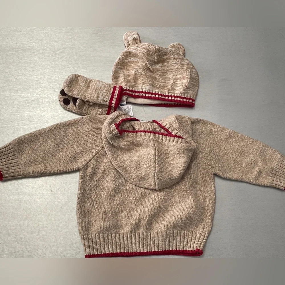 Gymboree 3 piece boys Bear sweater set 6-12 months NWOT